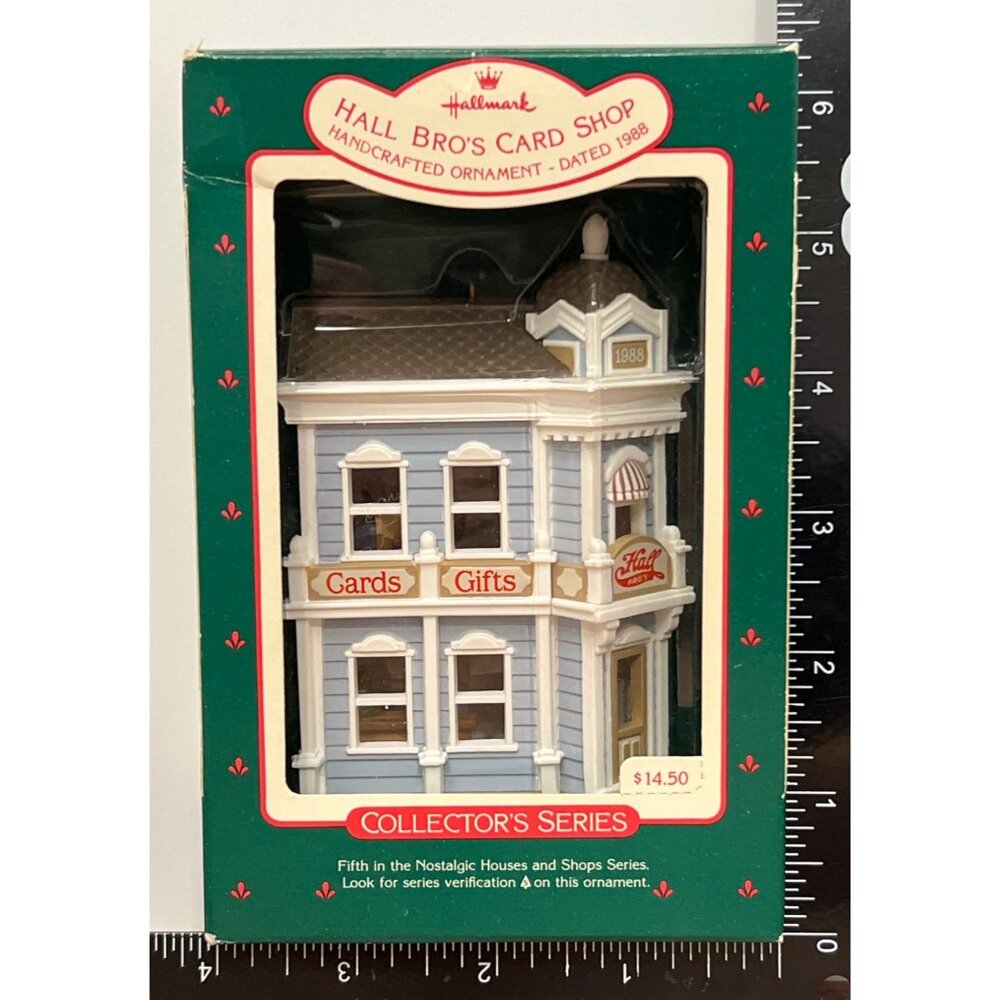 NIP 1988 HALLMARK KEEPSAKE ORNAMENT HALL BROS CARD SHOP QX401-4